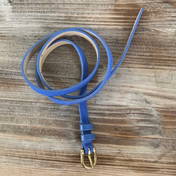 LOFT Accessories - Loft Cobalt Blue Leather Skinny Belt Size Medium